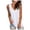 White, variant on HUITKMM Womens V Neck Tank Tops Hi Low Hem Sleeveless Solid Color Casual Tee Size L