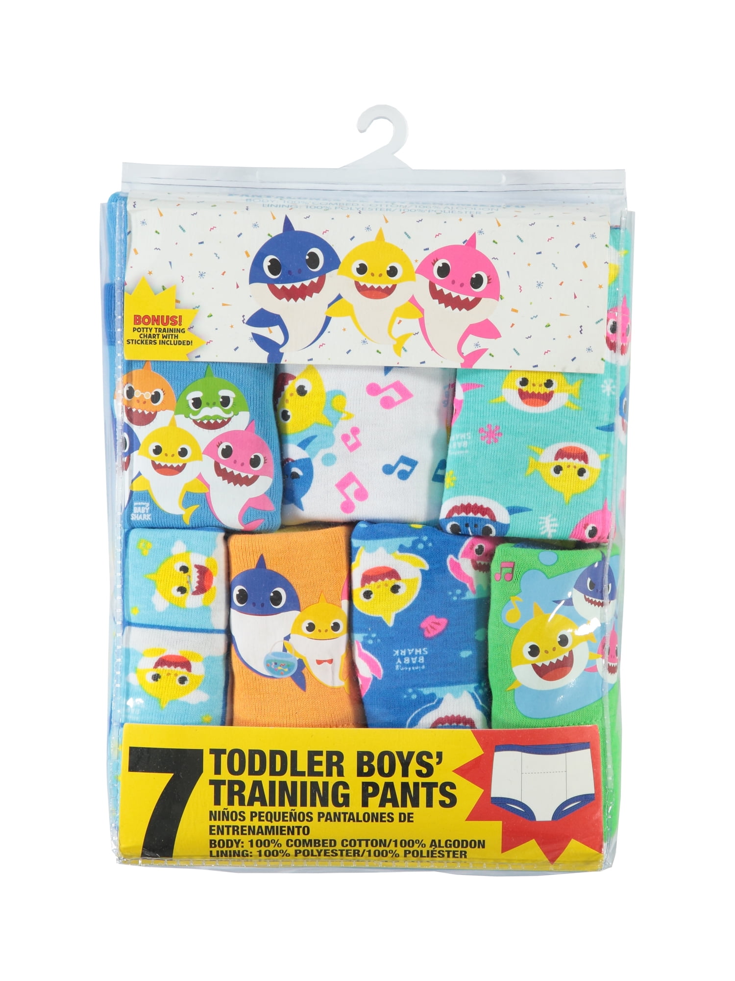 Baby Shark Girls' Toddler 7pk Potty Training Pant, 7-pack, 2T : :  Clothing, Shoes & Accessories