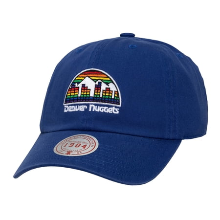 Men s Mitchell & Ness Navy Denver Nuggets Hardwood Classics 1904 Adjustable Hat