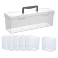 thumbnail image 3 of veasfak Food Containers with Lids Clear Spaghetti Food Storage Box for Kitchen Pasta Black Handle, 3 of 9