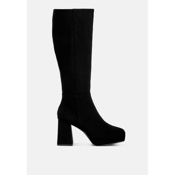 Ryo Calf-Length Micro Suede Boots