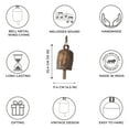 thumbnail image 3 of De Kulture Works Bell Metal Cow Bell Hanging Wind Chime Home Garden Décor, 3 of 6