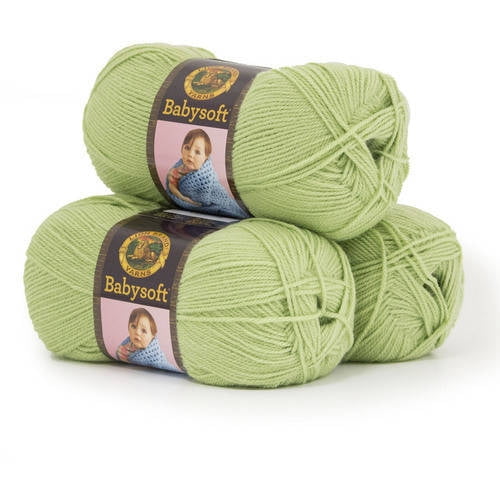 Lion Brand Yarn Baby Soft Sweet Pea DK Baby Light Acrylic, Nylon, Green