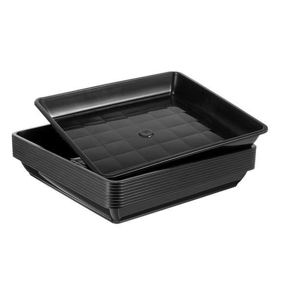 Diekin 10pcs Plastic Plant Pot Saucer Rectangle Plant Saucers Drip Tray Flower Pot Drip Trays