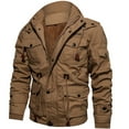 thumbnail image 5 of Men Winter Fleece Jacket Warm Hooded Coat Thermal Thick Outerwear Male Military Jacket, 5 of 9
