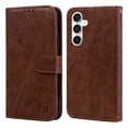 thumbnail image 2 of PU Leather Wallet Case for Samsung Galaxy S24 Plus, Classic Phone Case with Viewing Stand and 2 Card Holder Magnetic Buckle Shockproof Flip Case Cover for Men Women for S24 Plus, Brown, 2 of 8