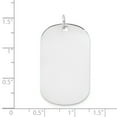 thumbnail image 3 of 14k White Gold Plain .013 Gauge Engraveable 35x20mm Dog Tag Disc Charm XWM621/13, 3 of 3