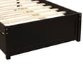 thumbnail image 2 of Harper & Bright Designs Twin Platform Bed, Twin Size Bed with Trundle, Wood Twin Bed Frame with Headboard, No Box Spring Needed (Espresso, Twin with Trundle), 2 of 7