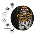 thumbnail image 6 of DouZhe Waterproof Spare Tire Cover, Cartoon Egyptian Anubis Prints Adjustable Wheel Covers Fit for Jeep Trailer RV SUV Car, 17 inch, 6 of 7