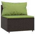 thumbnail image 3 of vidaXL 4 Piece Garden Lounge Set with Cushions Brown Poly Rattan, 3 of 5