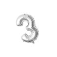 thumbnail image 1 of Injueey Globos de aluminio digitales de 16 pulgadas para feliz cumpleaños, figuras de globos con número de oro rosa de aire, decoraciones para fiesta Kits de decoración para fiestas plata tres Injueey HA002665-13, 1 of 6