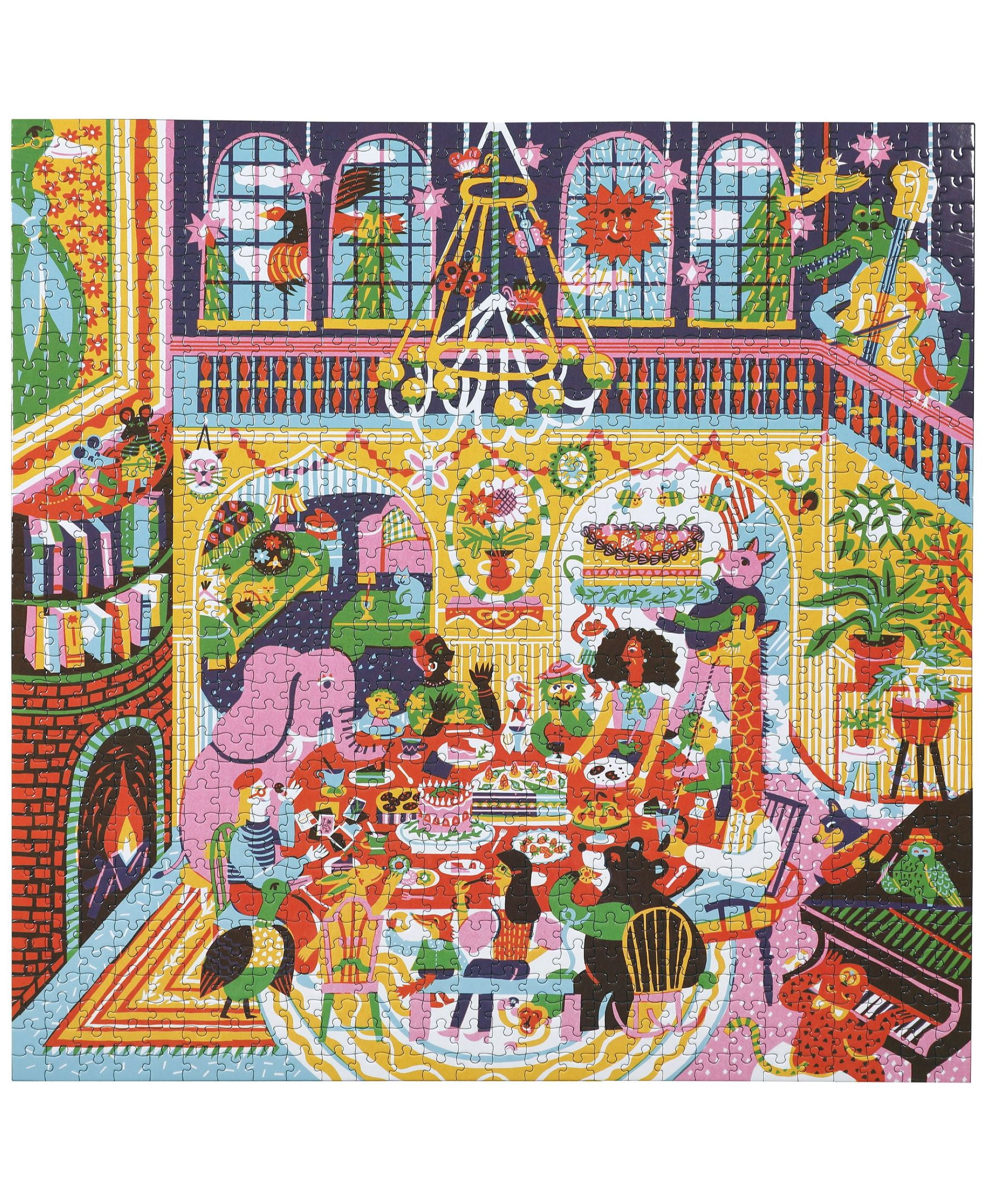 Eeboo 1000 Piece Puzzle for Adults or Kids, Colorful Design Jigsaw Puzzles