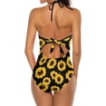 thumbnail image 4 of NICKSUN Maillot de Bain une Pièce pour Femmes Contrôle du Ventre Maillot de Bain Modeste Col en V, 4 of 9
