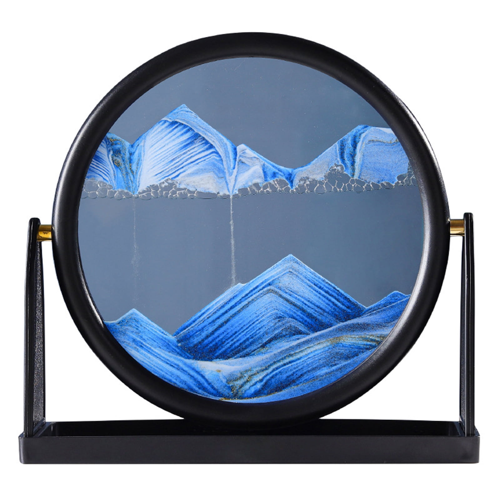 GRJIRAC Rotatable Moving Sand Art Picture 3D Motion Display Flowing Quicksand Frame