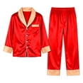 thumbnail image 6 of Kelon Christmas Pjs for Family, Long Sleeve Button Down Pj Set, Festival Party Holiday Sleepwear, comfort Soft Long Pants Lounge Set, 6 of 9