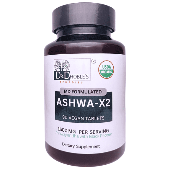 Ashwa X2, Ashwagandha Supplement with High Bioavailability, MD-Made, USDA Organic, 90 Ct