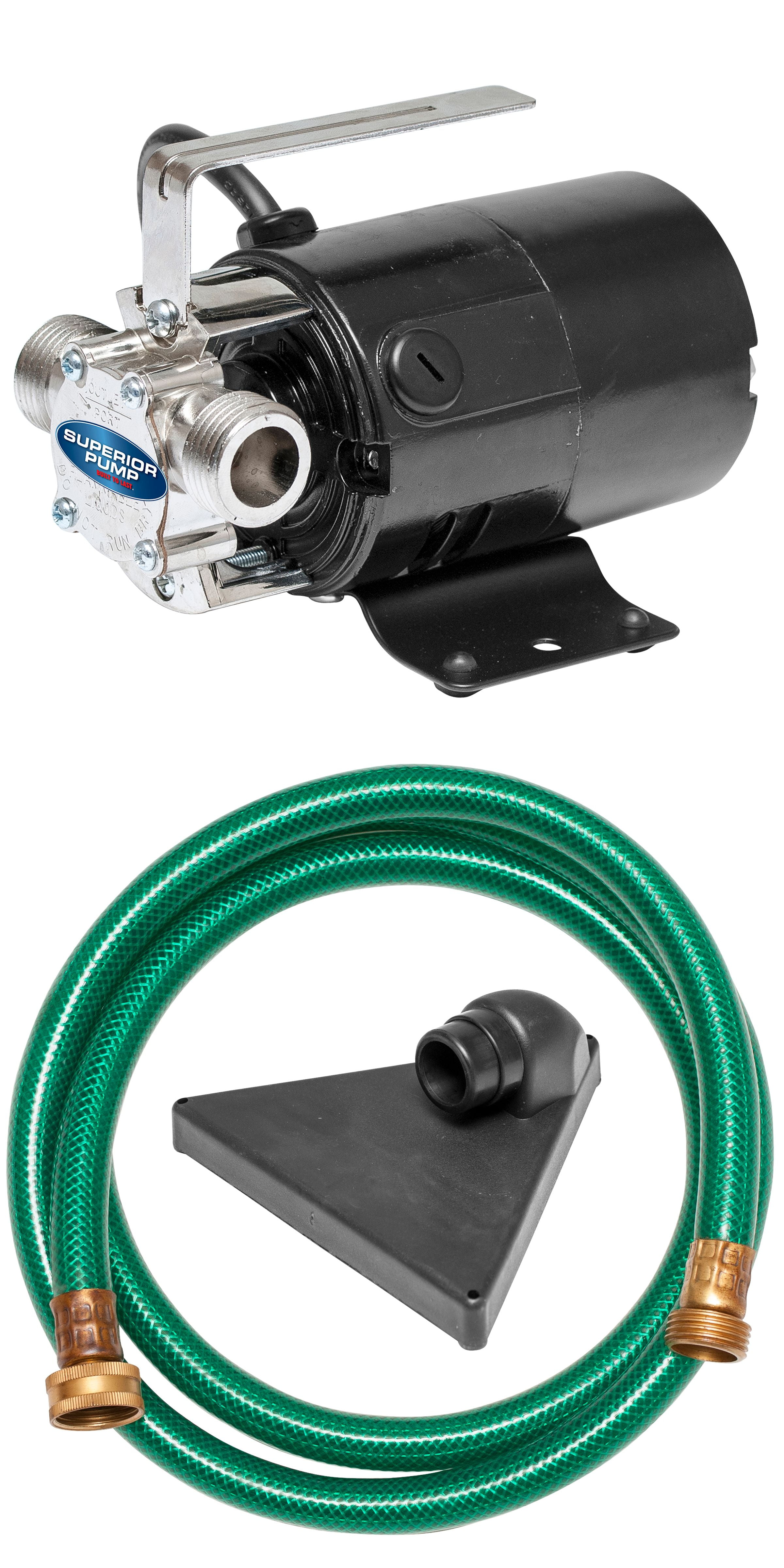 Superior Pump 90040 115V Transfer Pump with 3/4 in. garden hose