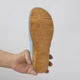 thumbnail image 4 of Samdudou Sandals for Women Casual Summer Slip On Flat Shoes Open Toe Double Strap Hollow Out Pattern Lightweight Footwear for Office, 4 of 9