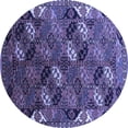 thumbnail image 1 of Ahgly Company Indoor Round Oriental Blue Industrial Area Rugs, 8' Round, 1 of 4