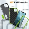 thumbnail image 4 of for iPhone 15 Case Kickstand Durable 3-Layer Military Grade Protective Cover Hybrid Silicone Heavy Duty Rugged Shockproof Screen Lip Raised Protection for iPhone 15 Case,
Gray+Green, 4 of 8