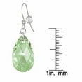 thumbnail image 4 of One Pair 22mm Austrian Crystal Teardrop Sterling Silver Earwires - Peridot Green, 4 of 4
