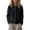 Black, variant on Kureaily Round Neck Colorful Button Knitted Cardigan Sweater Open Front Long Sleeve Casual Outwear Cozy Lightweight Pullover Top For Daily Wear Loose Cardigan Coats