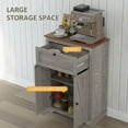 thumbnail image 4 of HOMCOM Farmhouse Storage Cabinet, Sideboard with Drawer, Grey Wash, 4 of 10