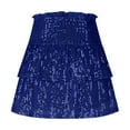 thumbnail image 5 of Hot days, bold styles SMihono Women's Mini Skirts with Shorts Cute High Waist Sequin Ruffle Flowy Glitter Short Skirts Night Out Club Party Blue 10, 5 of 7