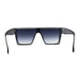 thumbnail image 4 of Retro Mobster Squared Flat Top Plastic Rectangular Sunglasses Slate Smoke, 4 of 4
