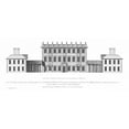 thumbnail image 2 of Campbell, Colin 18x10 Black Ornate Wood Framed with Double Matting Museum Art Print Titled - North Elevation, Cliveden, 2 of 4