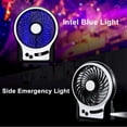 thumbnail image 2 of 3 Speed ​​Mini Desk Fan, Rechargeable Battery Operated Fan with LED Light and 2200mAh Battery, Quiet Portable USB Fan for Home, Office, Travel, Camping, 2 of 4