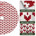 thumbnail image 6 of 30 Inch Christmas Tree Skirt – Velvet Plush Tree Mat, Soft Thickened Polyester with Red Ties, Single-Sided Printing, Available in 30in/36in/48in, Perfect for Holiday Xmas Tree Decoration, 6 of 7