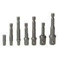 thumbnail image 4 of MYG Drill Socket Adapter 1/4in Hex Shank Extension bar For Impact Driver 1/2 3/8 1/4, 4 of 7