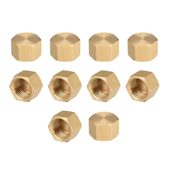 Tapón de latón Unique Bargains, accesorio de tubería hexagonal 1" G hembra 2 piezas G1/4 10