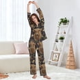 thumbnail image 5 of FORMRS Womens Pajama Set Long Sleeve Top and Pants with Pockets Soft Comfy Lounge Sleepwear, Sizes S-2XL, Cows and Flowers, 5 of 7