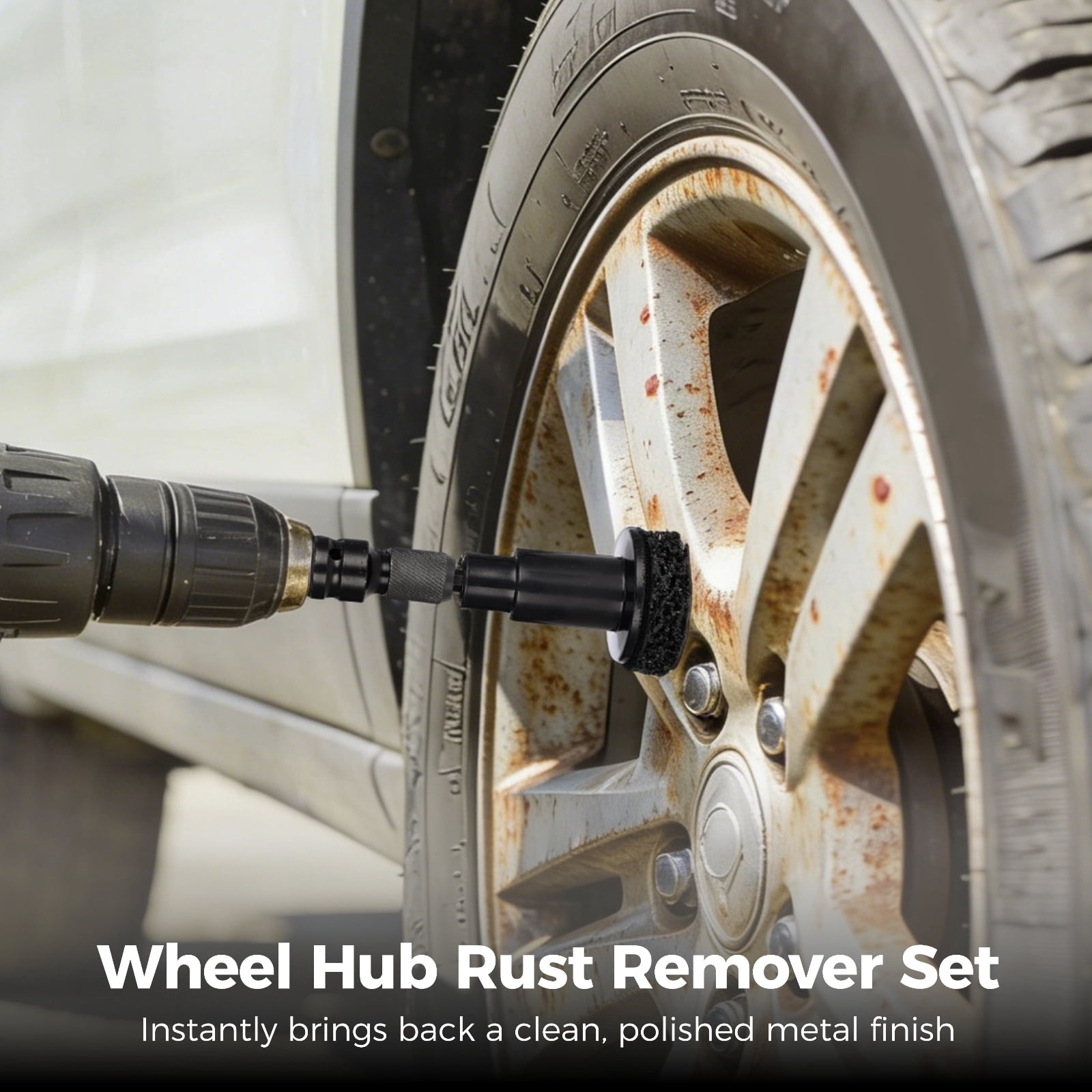 Wheel Cleaning Kit – For Electric Drills or 1/2-Inch Impact Wrenches