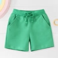 thumbnail image 4 of NOLDARES Toddler Baby Boy Solid Color Shorts Elastic Waist Casual Short Trousers Spring Summer Fall Short Pants(Green,2-3 Years), 4 of 9