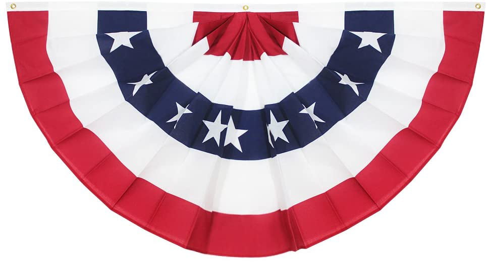American Pleated Fan Flag USA American Bunting Decoration Lo HH