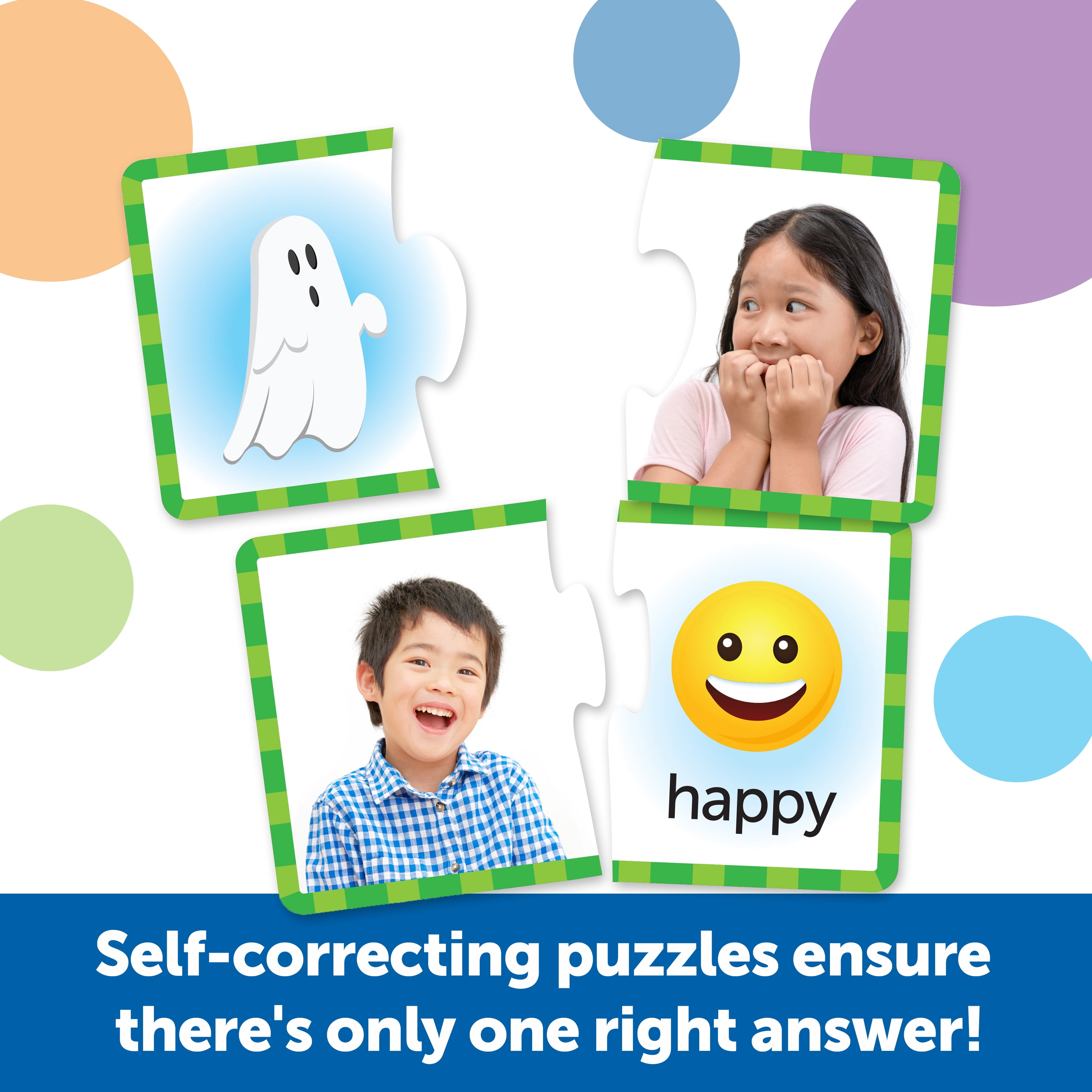 Learning Resources Feelings & Emotions Puzzle - Educational Puzzles for Kids Ages 3+, Social Emotional Games for Toddlers