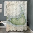 thumbnail image 3 of CafePress - Vintage Map Of Nantucket (1857) - Unique Fabric Shower Curtain 70" x 72", 3 of 3