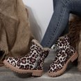 thumbnail image 2 of Oyedens Leopard Winter Snow Boots for Women Fashion Casual Furry Side Zipper Mid Calf Boots, 2 of 7