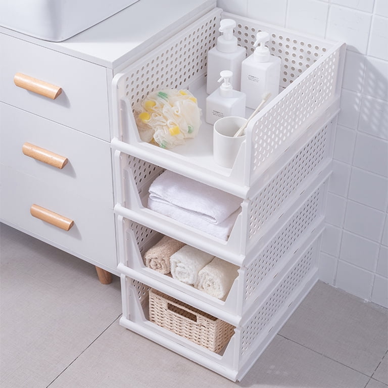 Tinana 4-Pack Stackable Plastic Storage Baskets photo 6