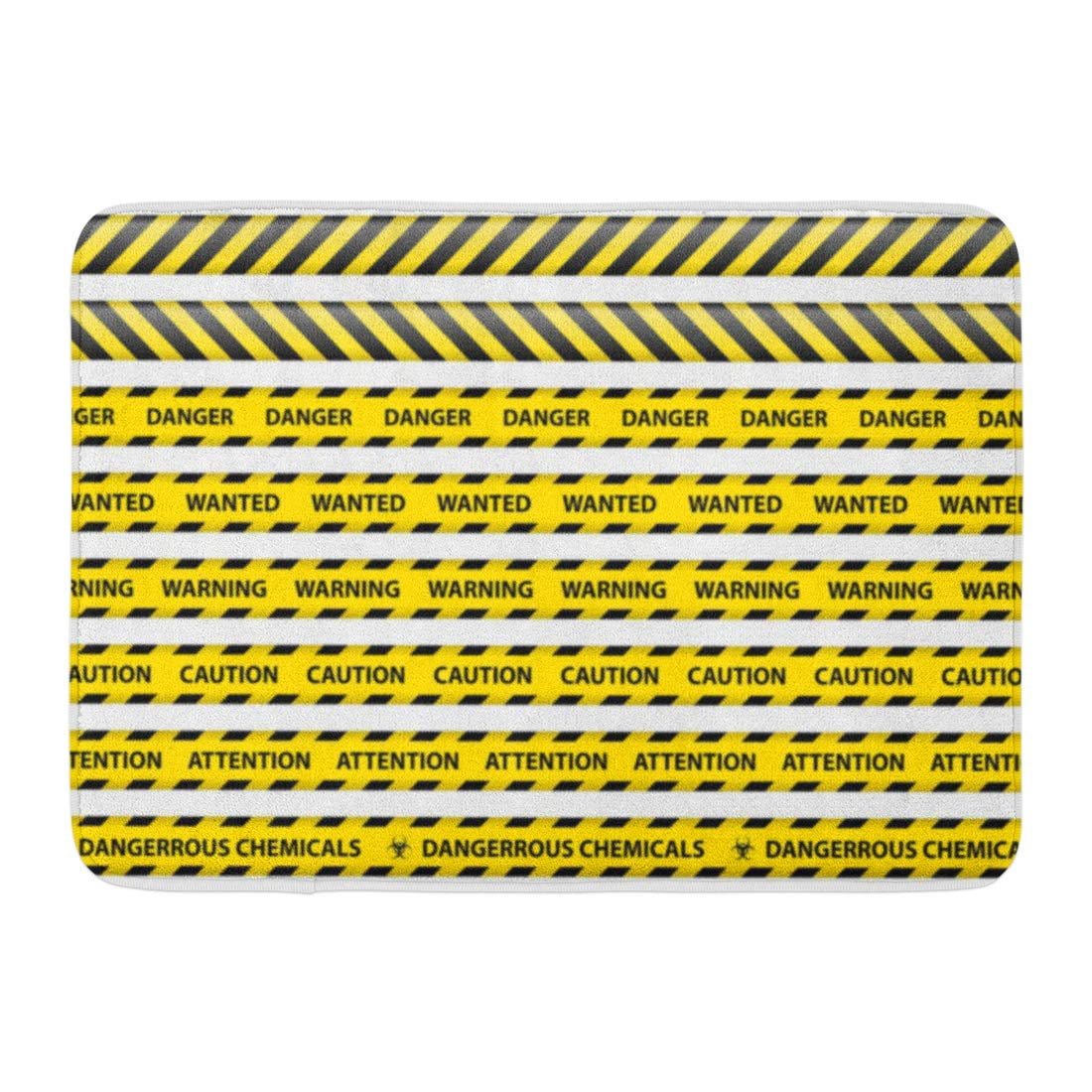 GODPOK Construction Yellow Tape Caution and Danger Ribbon Sign White