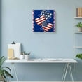 thumbnail image 6 of Canvas Print Wall Art Oil Paintings Independence Day USA Flag Heart Picture Prints Artwork for Living Room Kitchen Bathroom Bedroom,Stretched and Framed Ready to Hang,Red Blue White Stripes Stars, 6 of 9