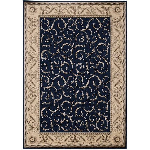 Nourison Somerset Navy Area Rug ST02 5'3" x 7'5"