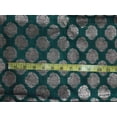 thumbnail image 3 of RICH 100% PURE SILK BROCADE 3.15 YARDS CUT LENGTH FOREST GREEN X GOLD, 3 of 7