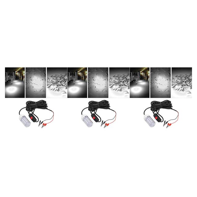 Eigraketly IP68 Waterproof 12V Led Underwater Fishing Attract Squid Light Lamps Prawns Type1 NO1