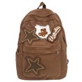thumbnail image 1 of Mochila informal para niñas con correa ajustable y diseño de oso y estrella Y2K para senderismo y escalada, 1 of 9