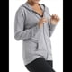 thumbnail image 2 of Sudadera con Capucha y Cremallera de Punto Flameado para Mujer, Camiseta Texturizada con Cremallera para Mujer Gris L, 2 of 8