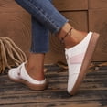 thumbnail image 5 of IEMIEMIEM Backless Trainers for Women Slip-On Mule Sneakers Breathable Open Back Lace-Up Casual Walking Shoes Retro Tennis Shoes 8 wide, 5 of 6